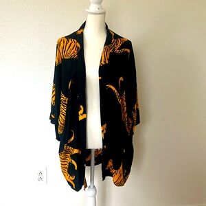 Emerson Fry Black and Orange Tiger Print Tunic